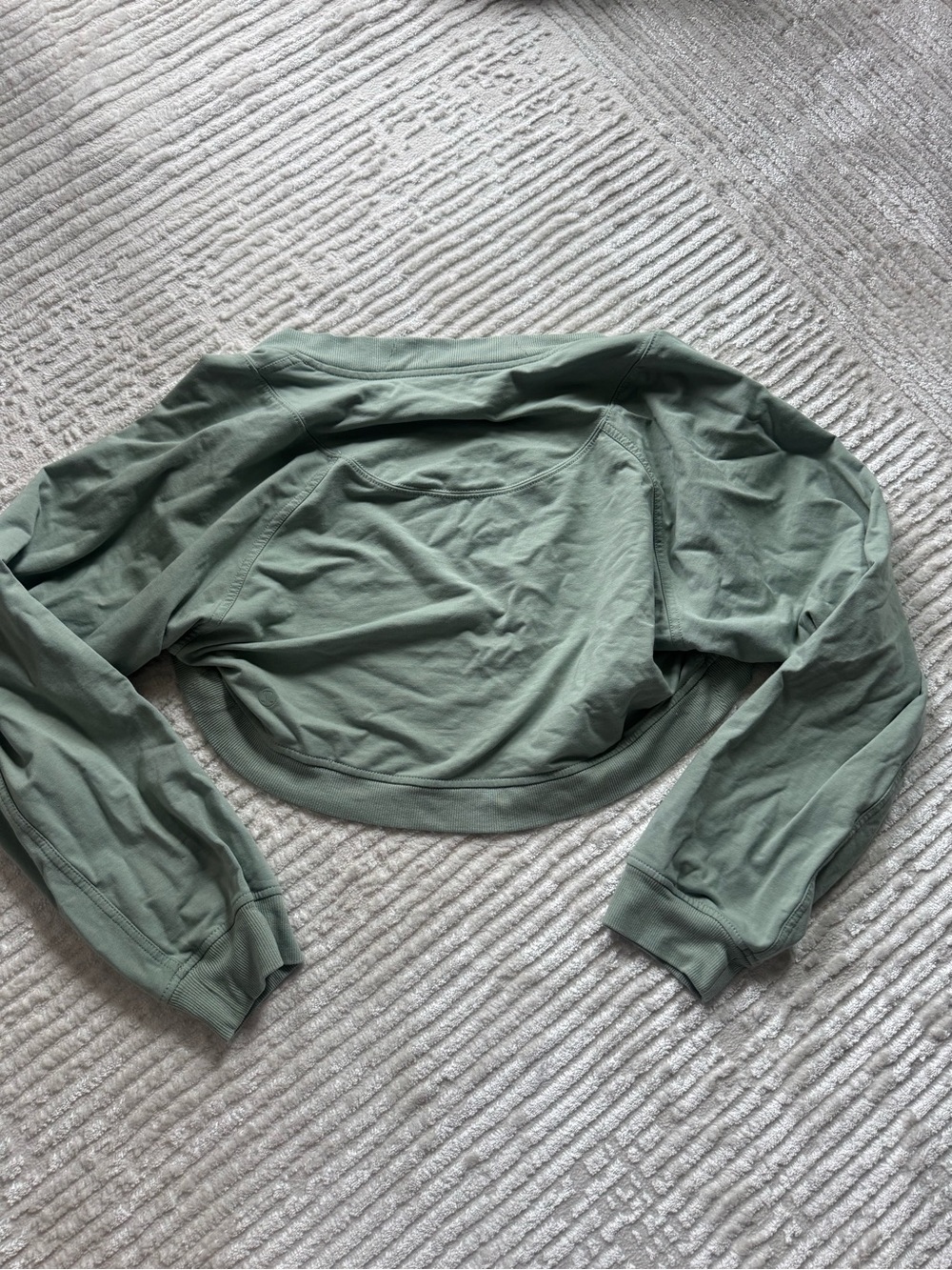 Lululemon Crop Pullover Sweatshirt in Sage Green